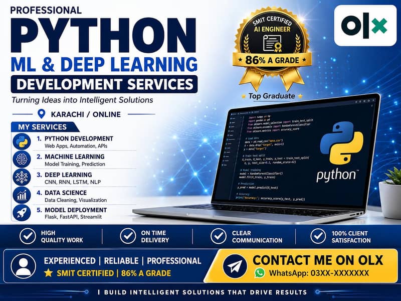 SMIT AI Engineer 86% A Grade | Python ML | KHI 0