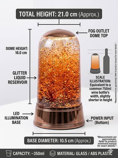 Brand new imported korean mono cube snow globe humdifier/LED Mood lamp