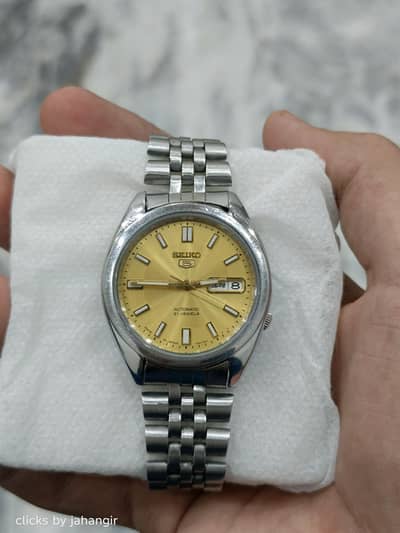 Original Seiko 5 Automatic 21 Jewels (Gold Dial) Rs. 23,500