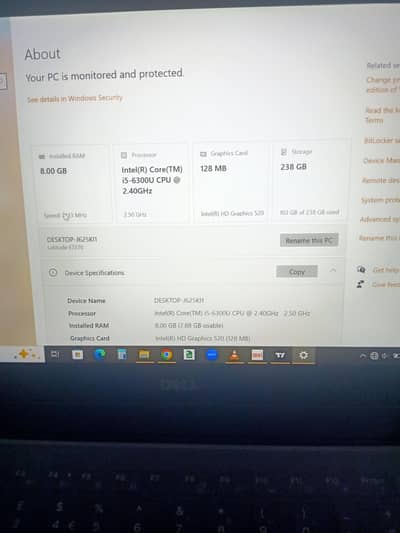 i5 6th gen 8gb ram 256gb HDD 520 mb graphics