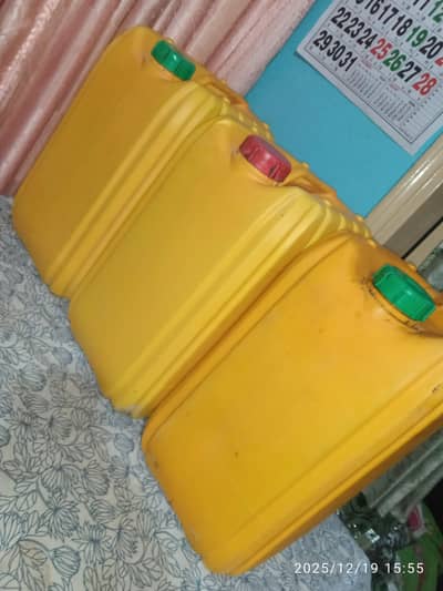 water cans Available 30 liter capacity 3 cans