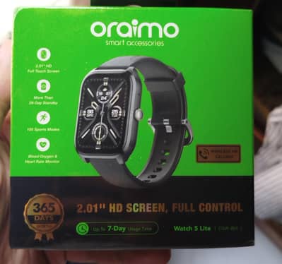 Oraimo Watch 5 lite Box Pack (1 year Warranty) PKR 3,500/-
