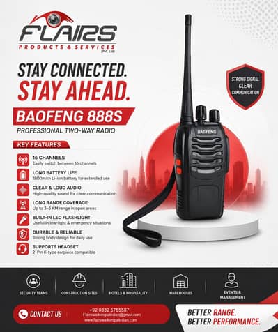 Baofeng 888S UHF Dual Band walkie talkie 16 Channel 2km Wireless radi