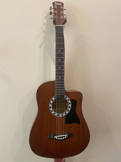 Jumbo size fender acoustic guitar