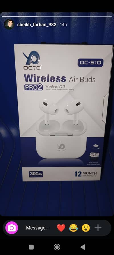 OCTO Wireless Air Buds Pro 2 (OC-510) | Premium Sound | Rs. 3300 Only