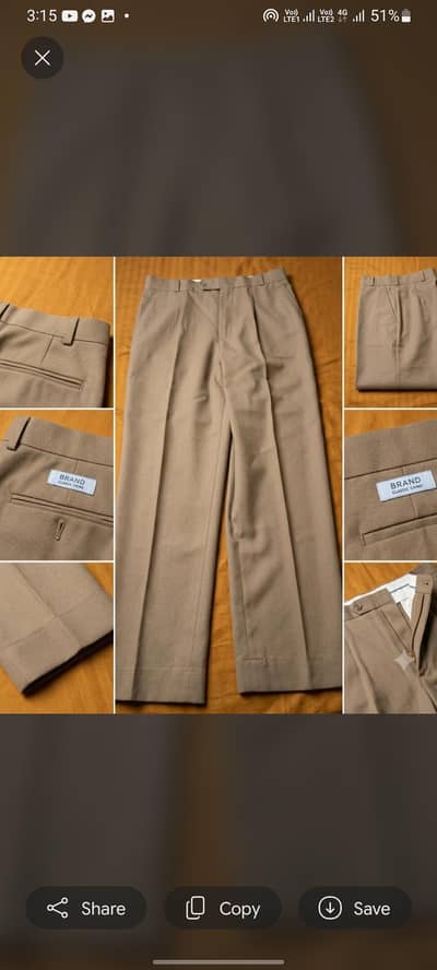 ​Premium  classic pleated chino Trouser Beige (formal & casual wear.