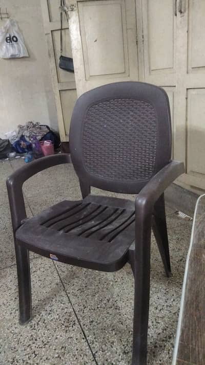 Table and chair for sale .