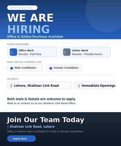 golden opportunity available in Lahore