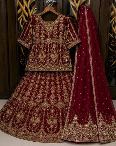 bridal lahga medium to large size