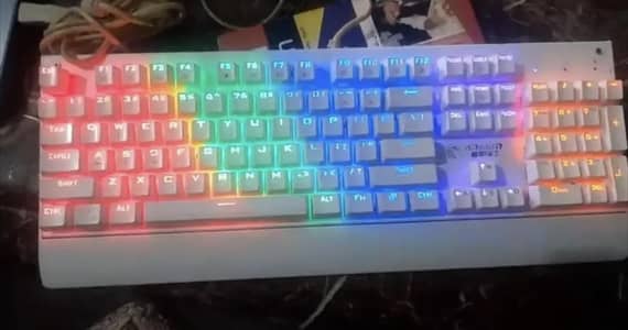 RGB mechanical keyboard with rainbow design Blue switches