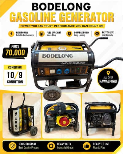 Bodelong Gasoline Generator 10/9 Condition – Heavy Duty |