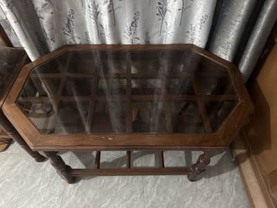 3 set of coffee glass tables