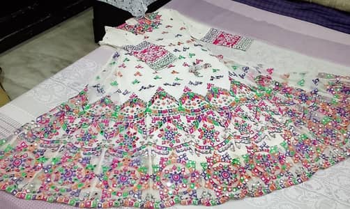 orgenza multicolour sheesha frock