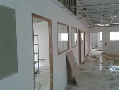 glass partition/gypsum board partition/cement partition/gypsum ceiling