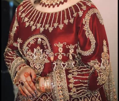 Maroon Bridal Dress