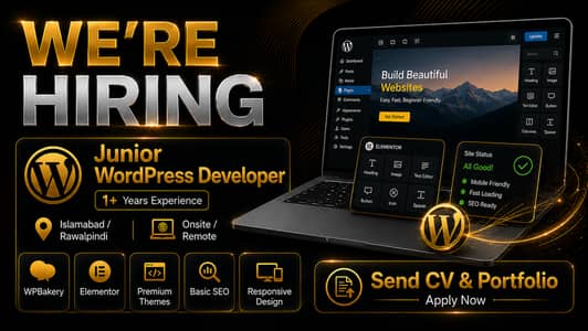 Junior WordPress Developer Required