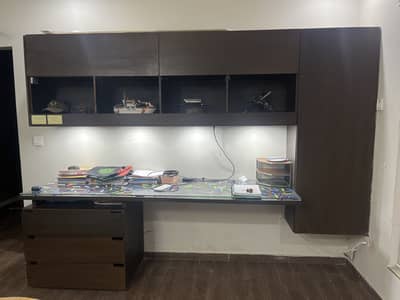 Study table with storage compartments