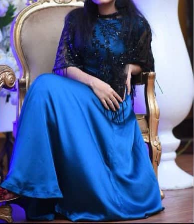 Title:  Brand New Silk Maxi with Fancy Net Top – Party & Wedding