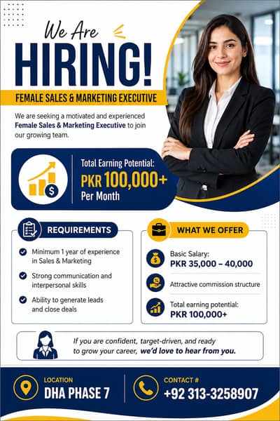 Female Sales & Marketing Executive