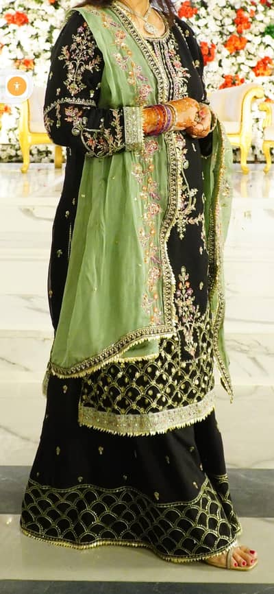 Fancy Chiffon Sharara 3 piece