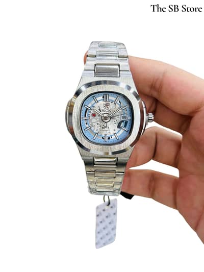 Luxury Silver Men's Watch – Premium Stainless Steel Design