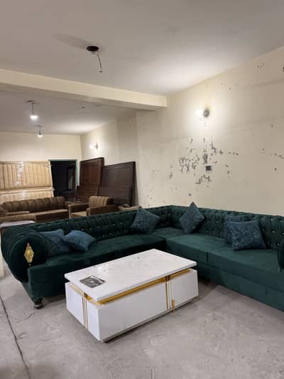 Emerald Green L Shaped Sofa