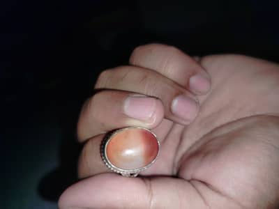 original chandi Ring with aqeeq