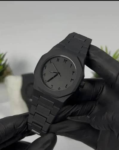 Men's Black Carbon Fiber Analogue Watch