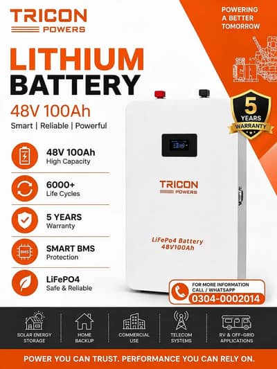 Lithium Battery 48V | 100Ah, 200Ah & 300Ah | Solar and Backup