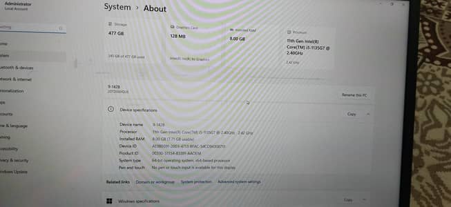 Lenovo Thinkpad E12, i5 11th Generation