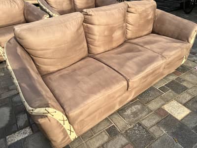 6 seater velvet sofa