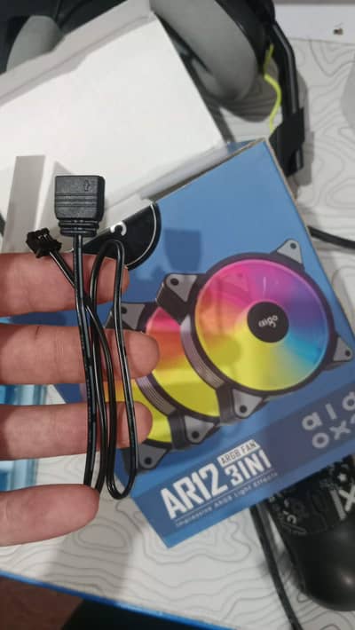 AIGO AR12 3 ARGB FANS + CONTROLLER + REMOTE KIT