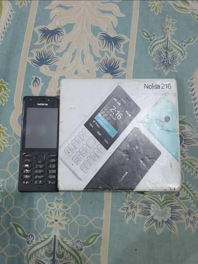 Nokia 216 box and mobile