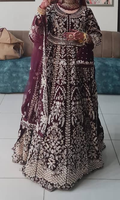Bridal lehnga with heavy embroidery