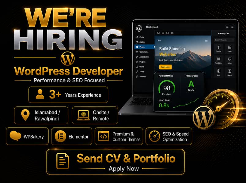 WordPress Developer Required | SEO & Speed Expert 0