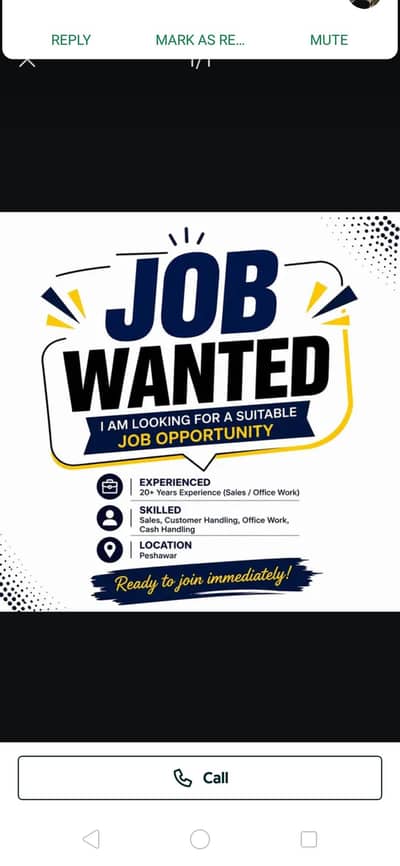 I need job sales marking job . . . I have 10 years plus experience
