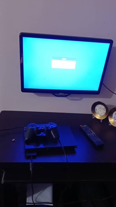 play station 2 with led tv