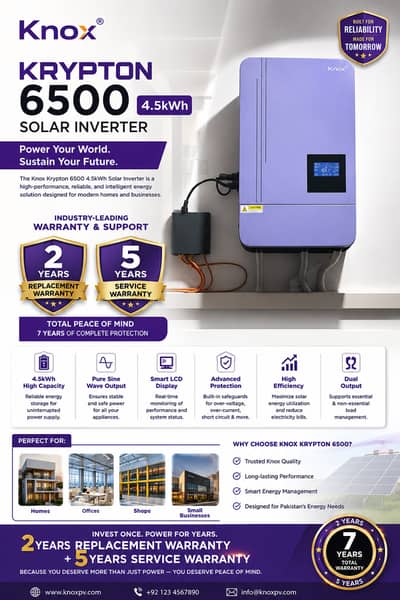 Knox Krypton 6500 4.5 KWh 110,000 with 2 Years Warranty