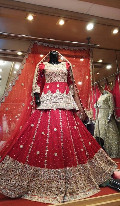 Bridal Lehanga with Peplum + Sherwani