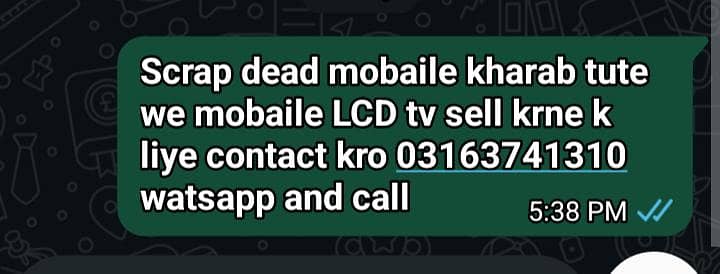 scrap dead mobaile buyer 03163741310