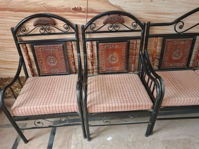iron 5 seater sofa set