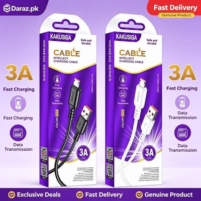 KAKUSIGA 3A Fast Charging & Data Transmission Micro USB Cable