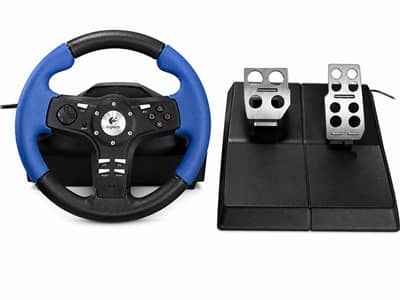 Logitech Driving Force EX Steering Wheel with Pedals – Good Condition
