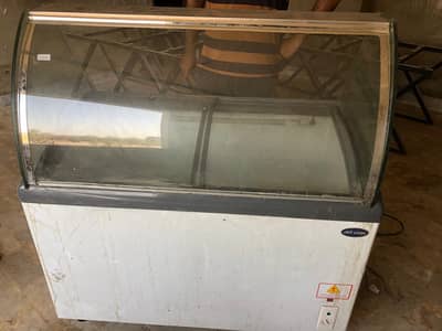 Ice Cream Chiller And Restarant Tables Up For Sell with Chairs