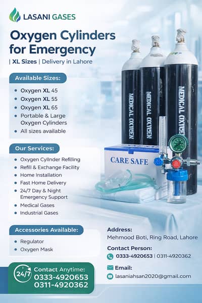 Medical Oxygen Supply for Home Patients & Hospitals | Lahore
