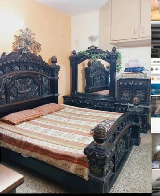 Beds bed set solid sheesham wood 0