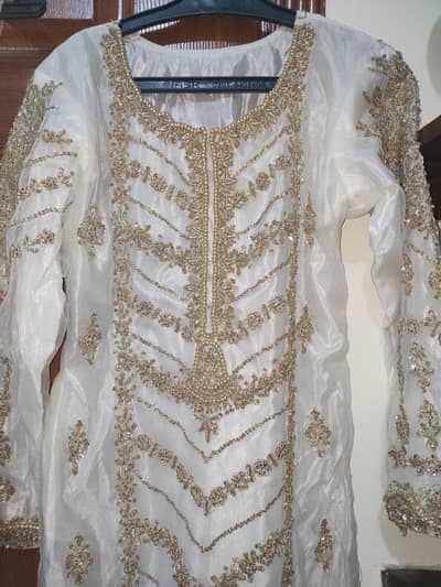 nikkah dress with veil dupatta and all accessories