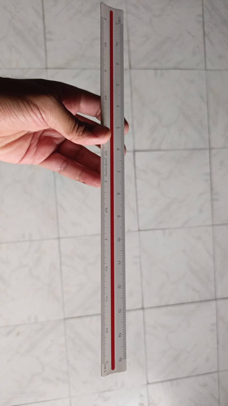 Ruler scale triangular ORNG 2