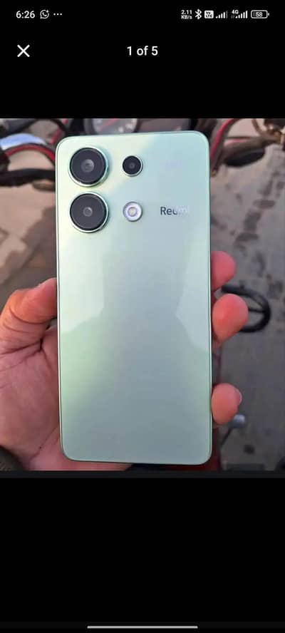 Redmi not 13 mobile 8/256 with box and charger