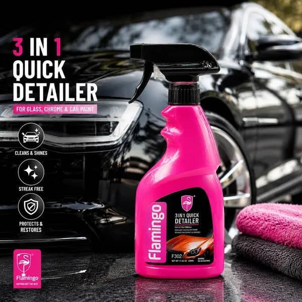 Flamingo 3 IN 1 Quick Detailer For Paint, Glass And Chrome